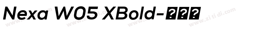 Nexa W05 XBold字体转换